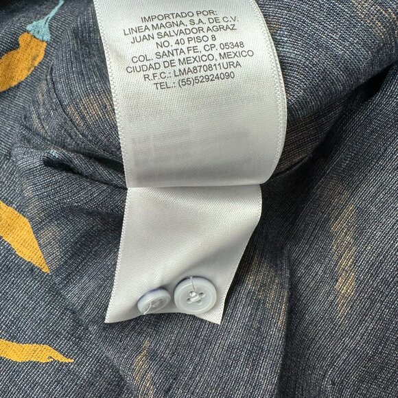 Original Penguin Men's WVN Short Sleeve Peppers Button Down Shirt, Size S, Blue - Picture 10 of 11